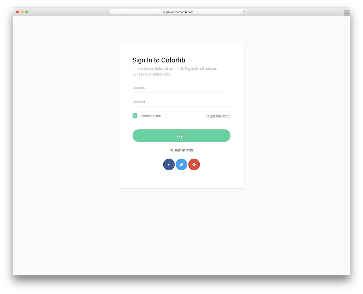 login form 09