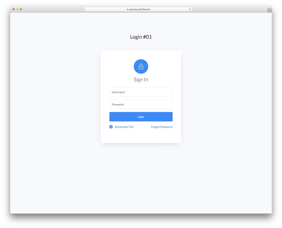 login form v11