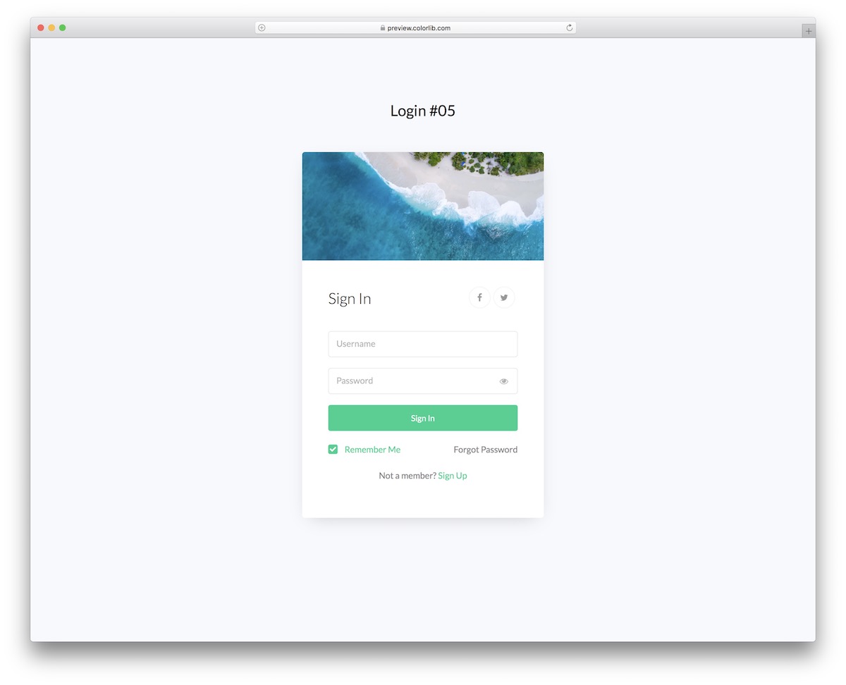 login form v15