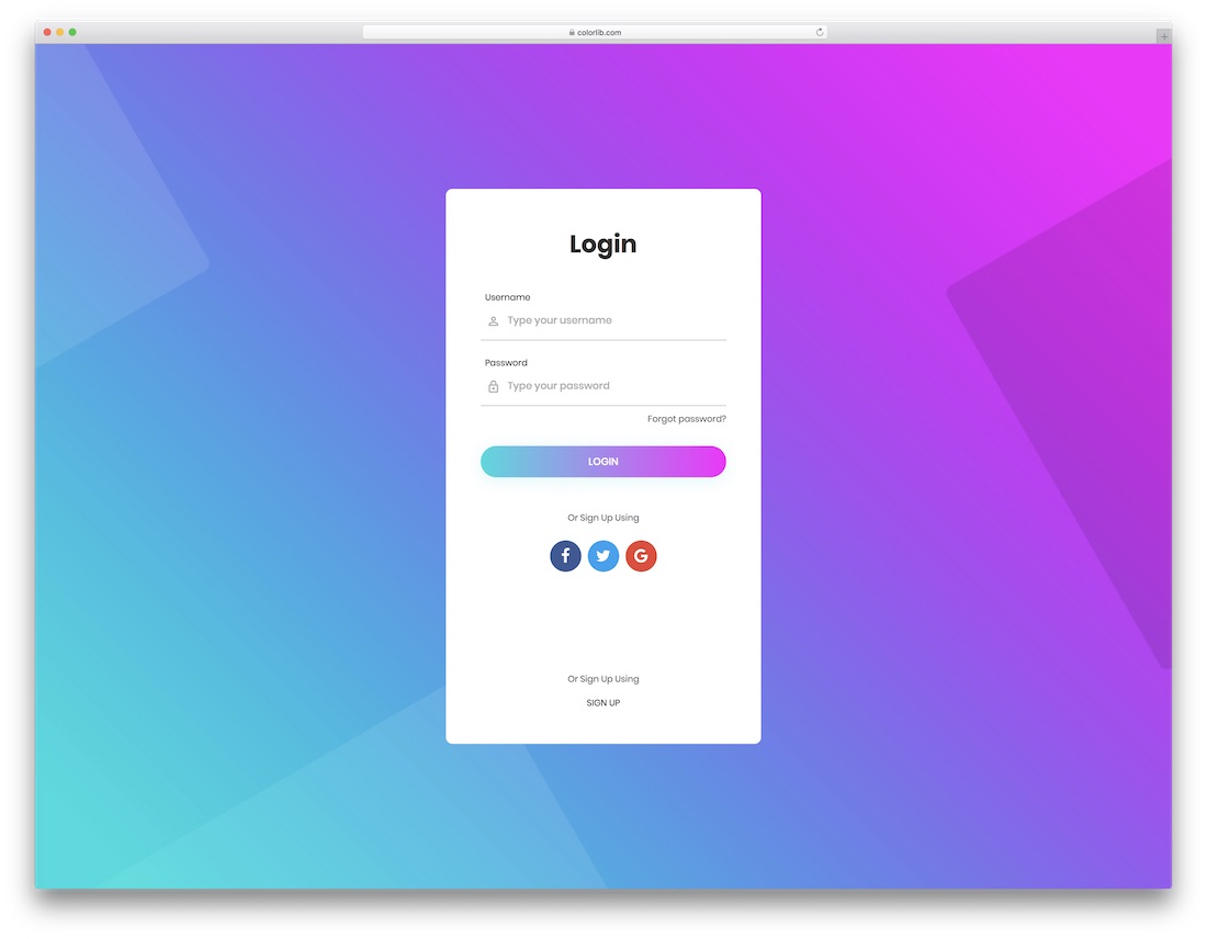 login form v4