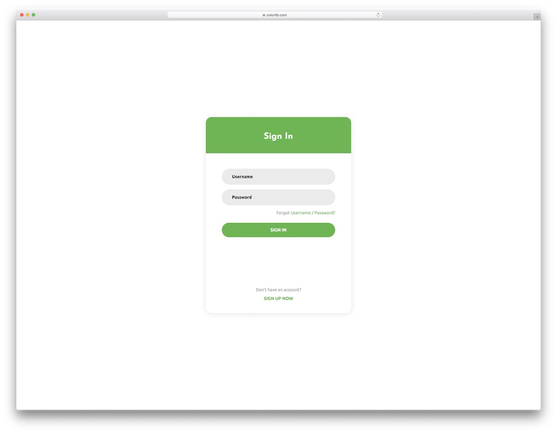 login form v8